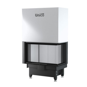 UNICO - Teplovzdušná krbová vložka - zdvih - DRAGON 4 B LIFT (Raster), 5-15,5 kW