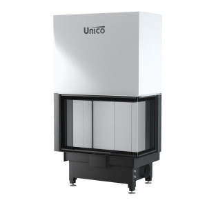 UNICO - Teplovzdušná krbová vložka - DRAGON 4B XL LIFT (Raster), 5-15,5 kW