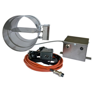 FireControls - Elektronická regulácia - Klapka komínová škrtiaca so snímačom, 200 mm priemer