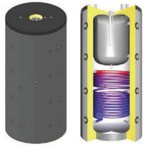 SCHINDLER+HOFMANN - Kombinovaná akumulačná nádrž s výmenníkom THKE1000 s izoláciou
