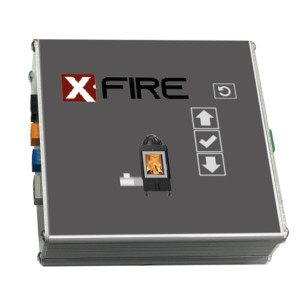 FireControls - Elektronická regulácia - Regulácia X-FIRE H2O, s klapkou, biely displej, SK